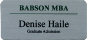 Silver Metal School Tag