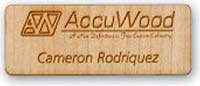 Eco-friendly wooden nametags