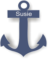 Anchor shaped name tag