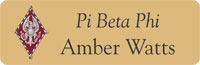 Pi Beta Phi Name Badge with Crest