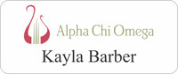Alpha Chi Omega Badge with lyre