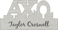 Alpha Chi Omega Cut Out Greek letter badge