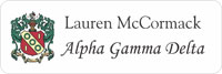 Alpha Gamma Delta Recruitment Name Tag