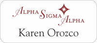 Alpha Sigma Alpha Name Badge