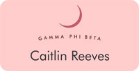 Gamma Phi Beta Cute Sorority Name Tag