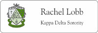 Kappa Delta Sorority Name Tag