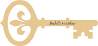 Key shaped sorority name tag