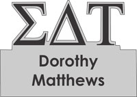 Sigma Delta Tau Greek Cut Out Name Tag