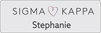 Sigma Kappa Sorority Name Tag