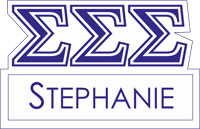 Sigma Sigma Sigma Greek Cut Out Name Tag