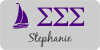 Sigma Sigma Sigma sorority rush name tag