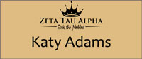 Zeta Tau Alpha Gold Name Badge